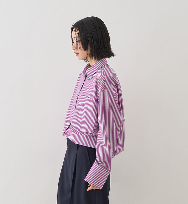 Rouge vif「ストライプメンズライクシャツ」|シャツ・ブラウス|