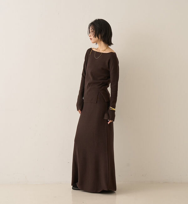 Rouge vif「【セットアップ対応】セミフレアニットスカート」|スカート|