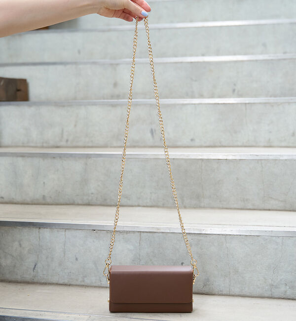 Rouge vif「【AULENTTI/オウレンティ】スクエアチェーンポシェット」|ショルダー・メッセンジャー|