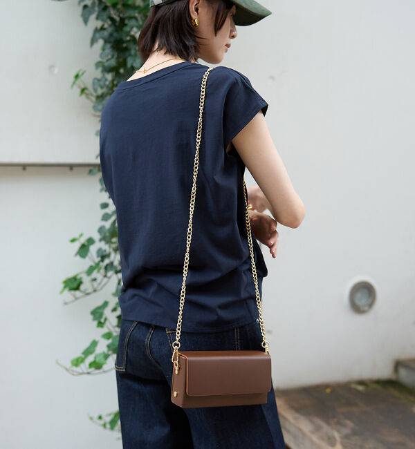 Rouge vif「【AULENTTI/オウレンティ】スクエアチェーンポシェット」|ショルダー・メッセンジャー|