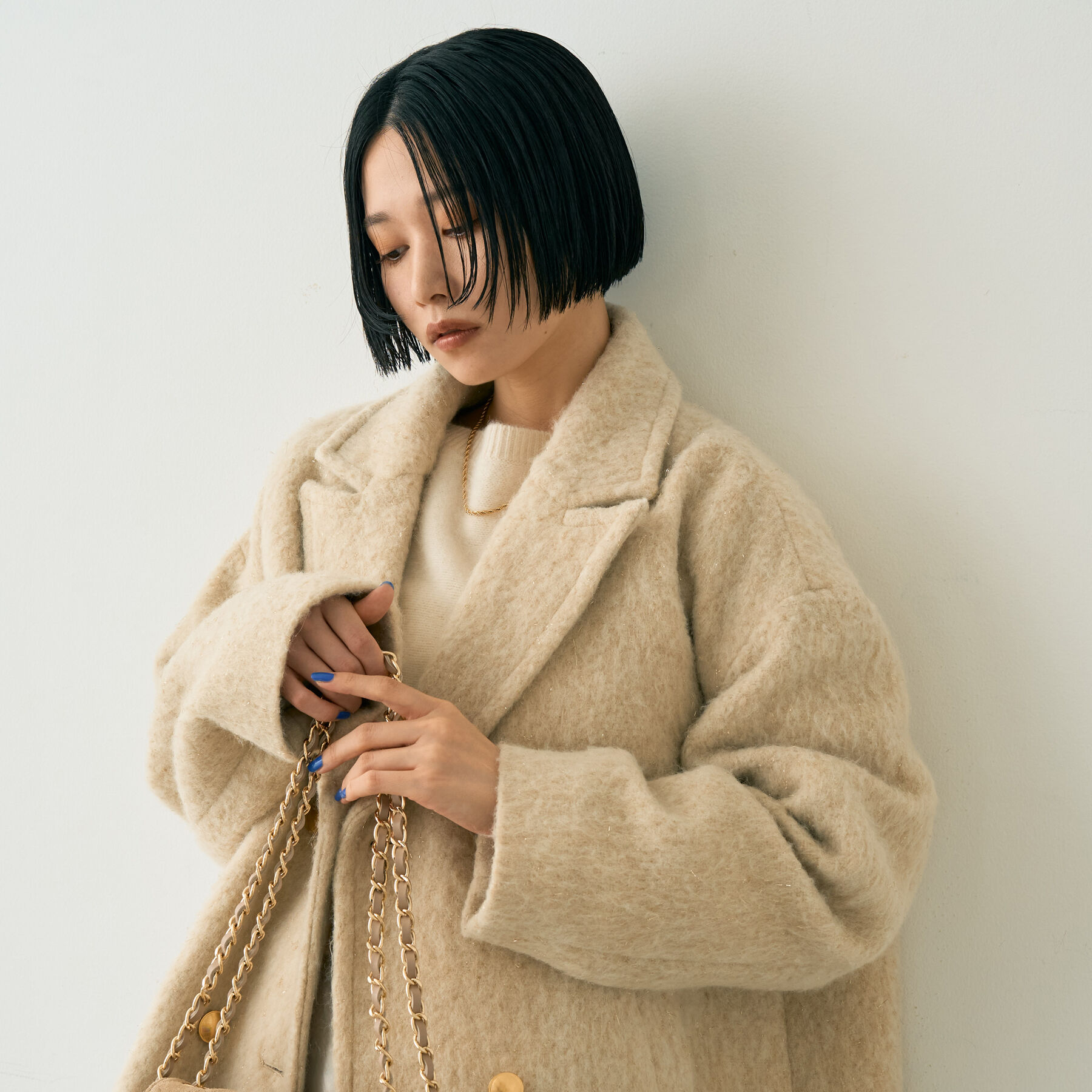 Rouge vif「【追加4】【一部店舗限定】ラメシャギースライバーPコート/ピーコート」|ピーコート|