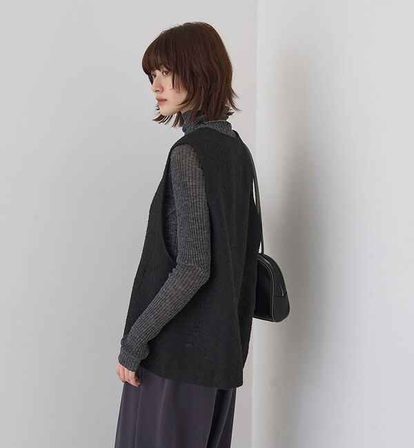 Rouge vif「【セットアップ対応】ポリウーリングカルゼVネックベスト」|ベスト・ジレ|