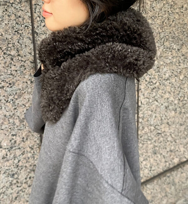 Rouge vif「【HELEN MOORE/ヘレンムーア】アシンメトリーフェイクファースカーフ /」|マフラー|