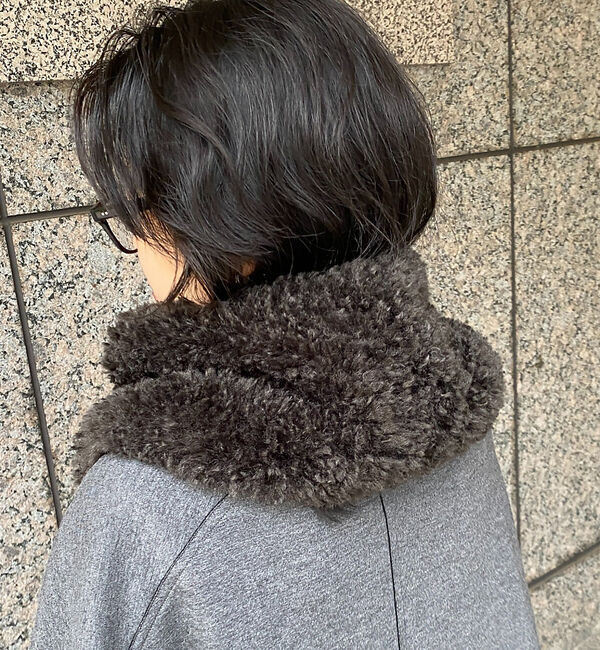 Rouge vif「【HELEN MOORE/ヘレンムーア】アシンメトリーフェイクファースカーフ /」|マフラー|