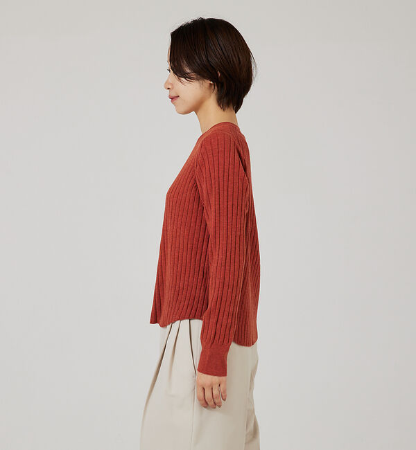 qualite「【23AW】アシメスヌードリブニット」|ニット・セーター|