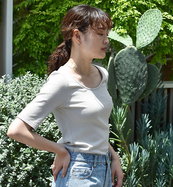 qualite「ランダムテレコTシャツ」|Tシャツ・カットソー|