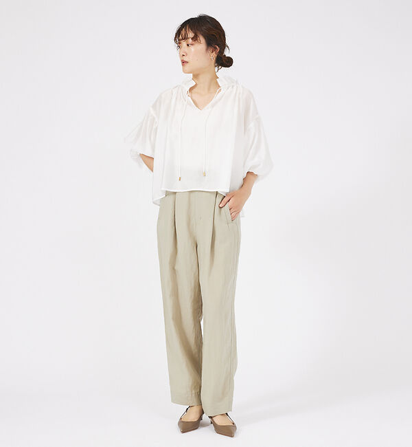 qualite「シアーフリルブラウス」|シャツ・ブラウス|