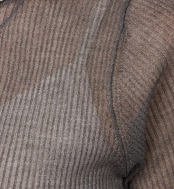 qualite「シャイニーリブニット」|ニット・セーター|