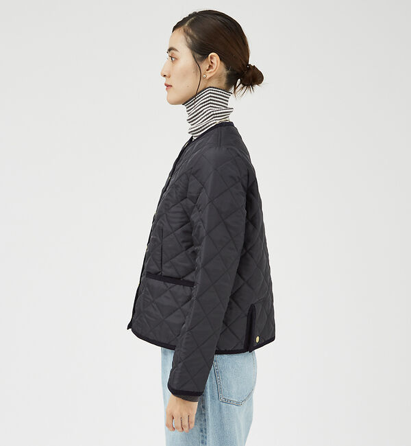 qualite「【TRADITIONAL WEATHERWEAR】キルティングノーカラーブルゾン」|ブルゾン・スタジャン|