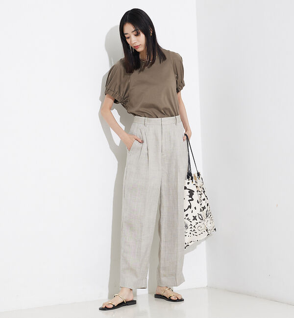 qualite「袖ギャザーカットTOP」|Tシャツ・カットソー|