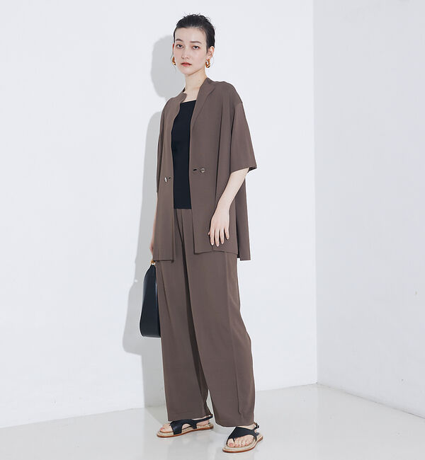 qualite「【セットアップ対応】接触冷感/レーヨンストレッチニットパンツ」|その他|