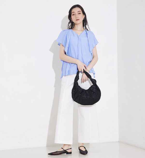 qualite「袖タックフリルシャツ」|シャツ・ブラウス|