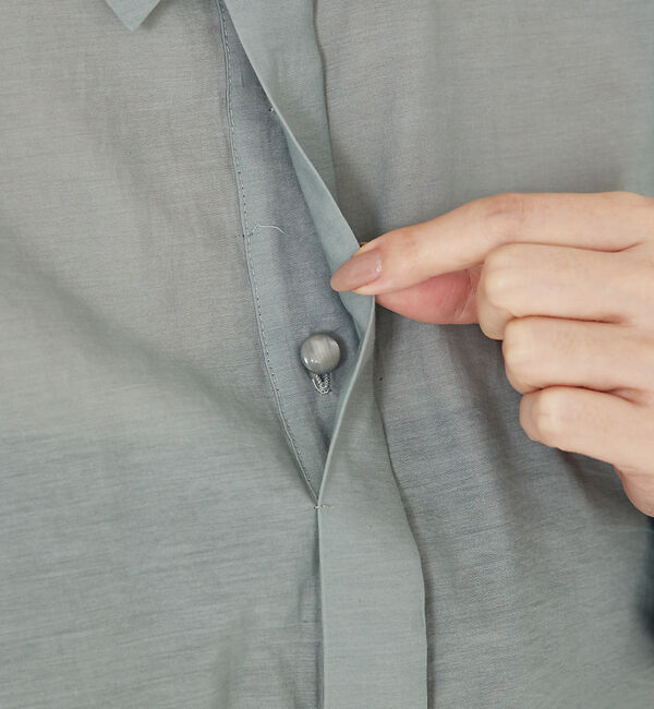 qualite「コットンシアークロップドシャツ」|シャツ・ブラウス|