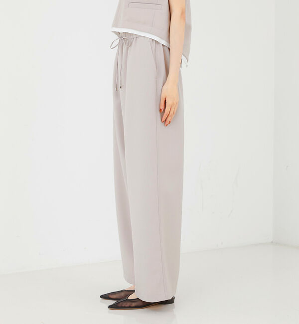 qualite「【接触冷感＆防シワ】ウールライクイージーパンツ/セットアップ対応」|その他|