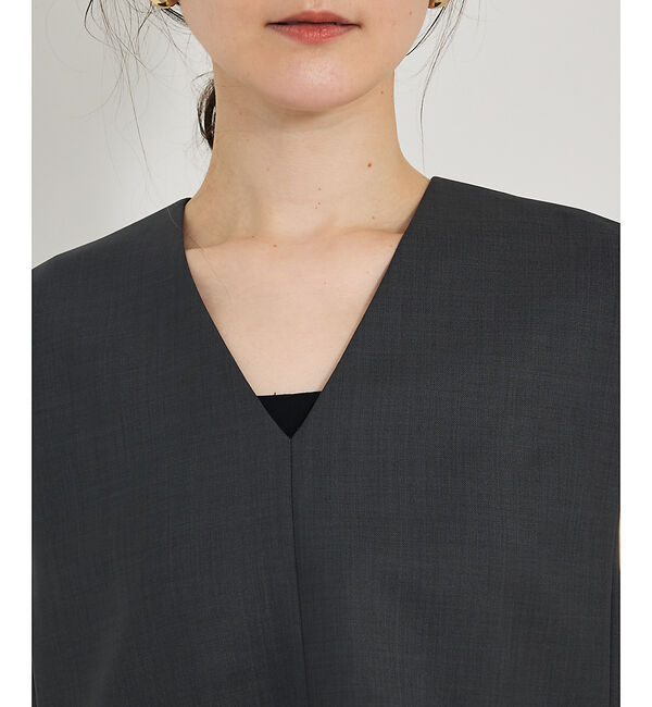 qualite「【接触冷感＆防シワ】ウールライクジレ/セットアップ対応」|ベスト・ジレ|