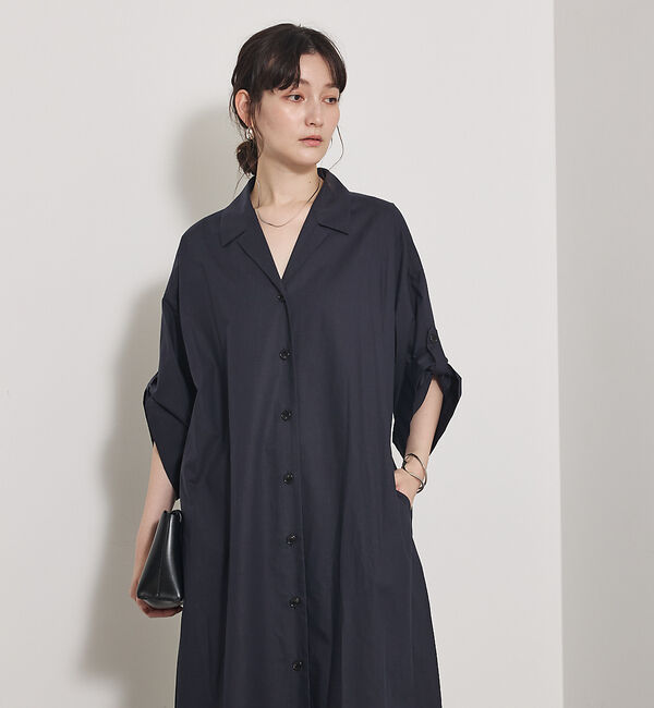 qualite「ダンプシャツワンピース」|ワンピース|