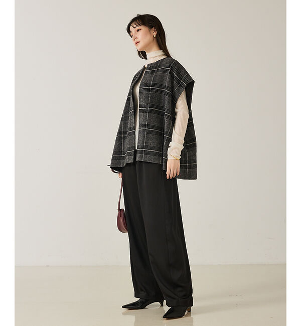qualite「ウールチェックジレ」|その他|