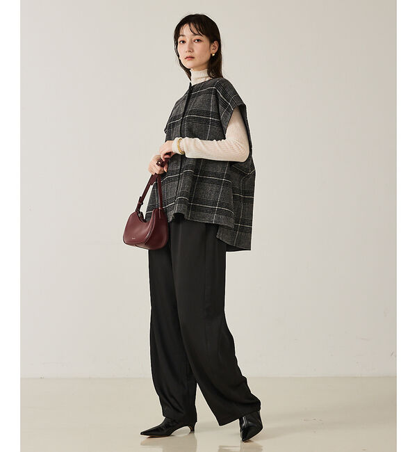 qualite「ウールチェックジレ」|その他|