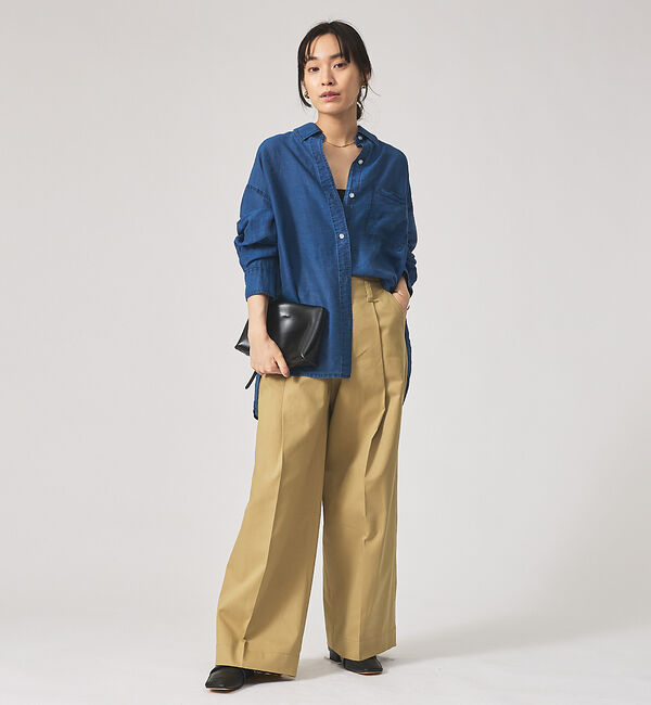 qualite「シアーデニムライクシャツ」|シャツ・ブラウス|