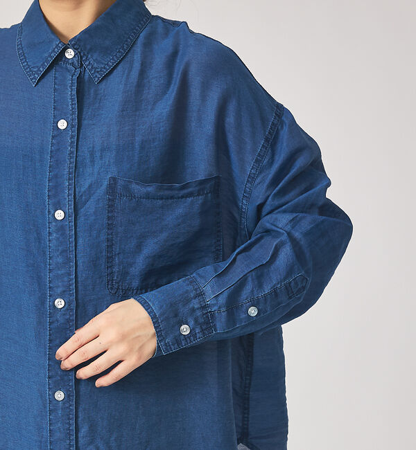 qualite「シアーデニムライクシャツ」|シャツ・ブラウス|
