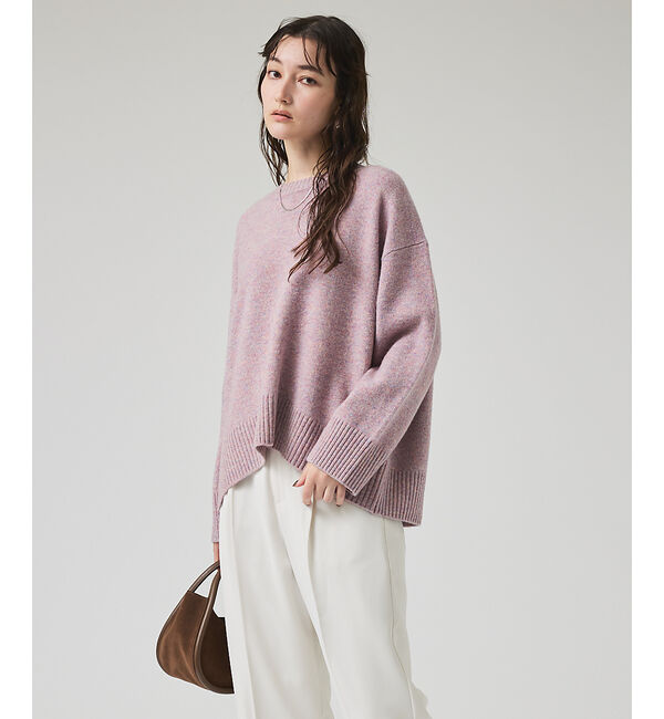 qualite「カラーミックスクルーネックニット」|ニット・セーター|