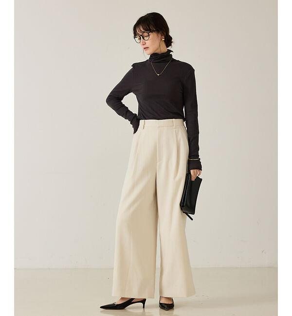 qualite「シルクMIXテレコプルオーバー」|ニット・セーター|