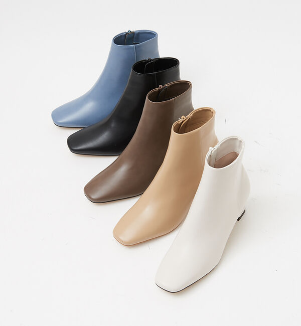 AU BANNISTER「【LAROUTE】スクエアトゥブーツ」|ショートブーツ|