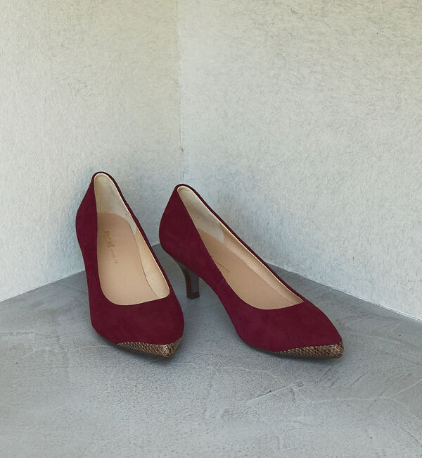 AU BANNISTER「【伝説のベストセラーパンプス】ポインテッドラインパンプス」|パンプス|ワイン