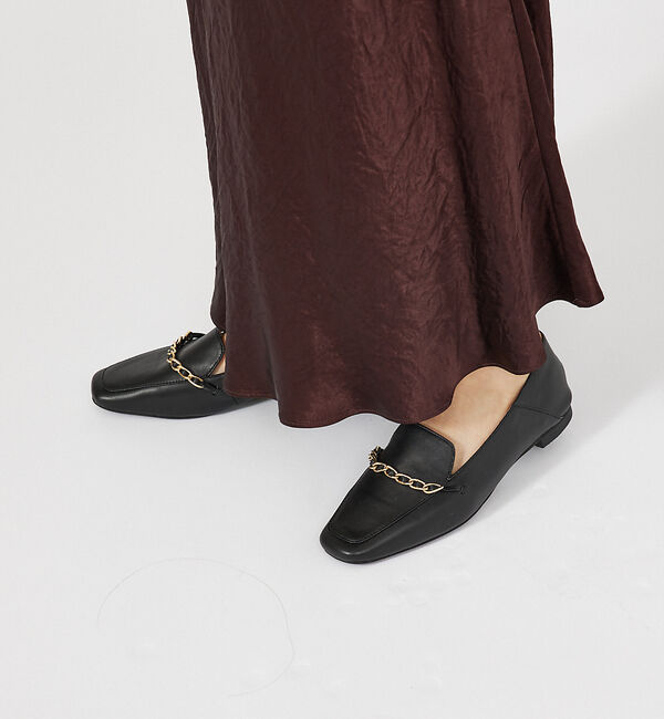 AU BANNISTER「バブーシュビットモカスクエアトゥ ローファー」|ローファー|ブラック