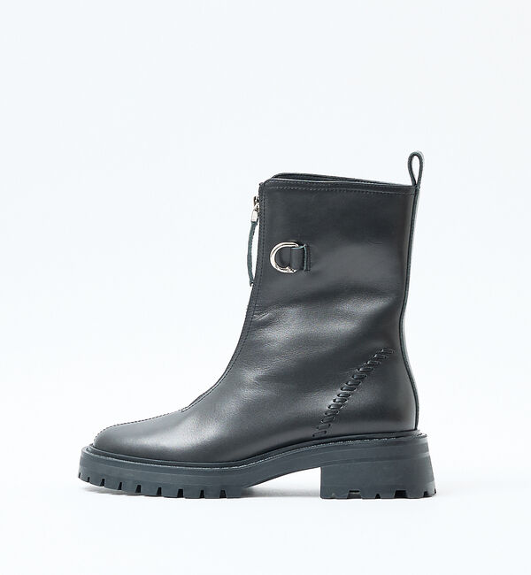 AU BANNISTER「軽量タンクソール フロントジップブーツ」|ショートブーツ|ブラック