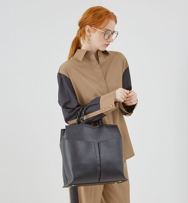 LOWELL things「Twiste/ダブルポケット2WAYトート L」|トートバッグ|