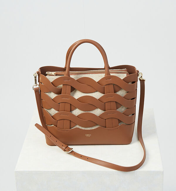 LOWELL things「Corde/レザーウェービーメッシュ2WAYトートバッグ」|トートバッグ|