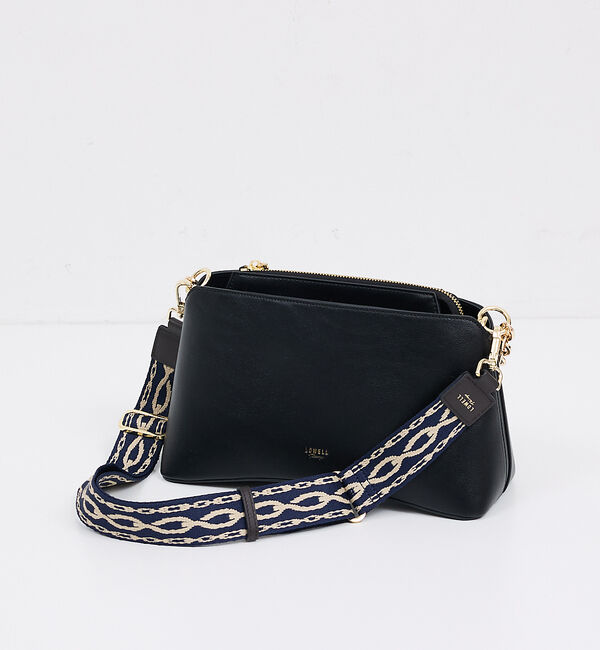 LOWELL things「【単品】テープショルダー/オリジナル柄（ゴールド金具）」|その他|ネイビー