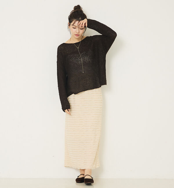 abahouse mavie「モヘアライクシアーニット」|ニット・セーター|