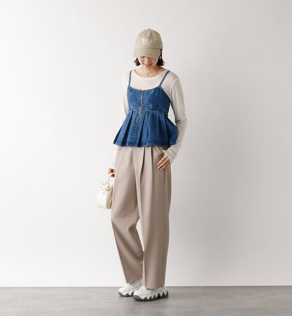 abahouse mavie「ウォッシュドデニムキャミ/レイヤード/バックリボン/春服/夏服【予約】」|キャミソール|