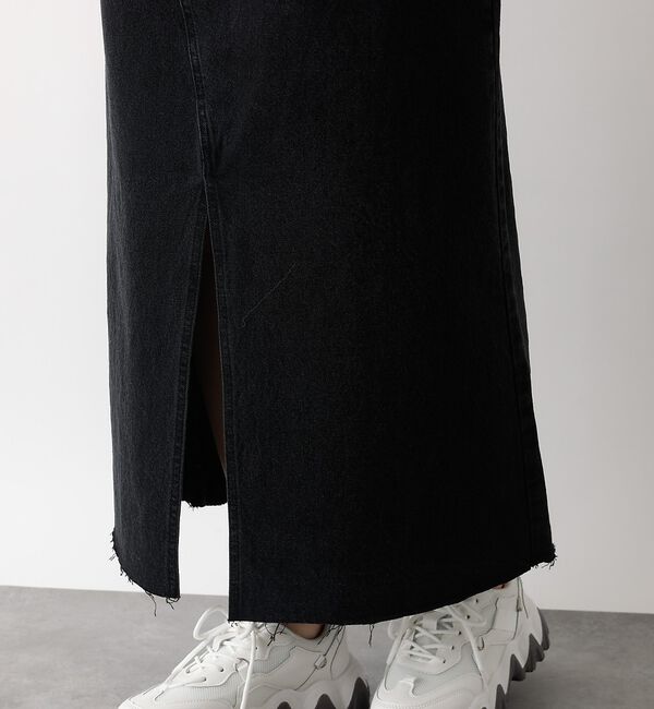 abahouse mavie「【前後スリット】Aラインデニムロングスカート/ハイウエスト/スタイルアップ/春服」|スカート|