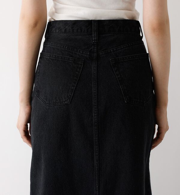 abahouse mavie「【前後スリット】Aラインデニムロングスカート/ハイウエスト/スタイルアップ/春服」|スカート|