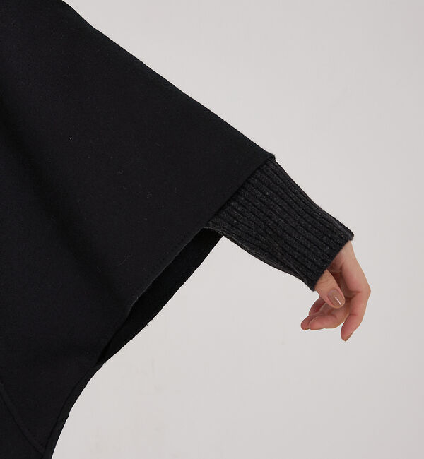 The Store by C' 「【COCUCA】リバーカラーケープ」|ノーカラーコート|