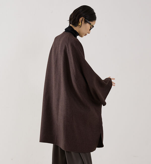 The Store by C' 「【COCUCA】リバーカラーケープ」|ノーカラーコート|