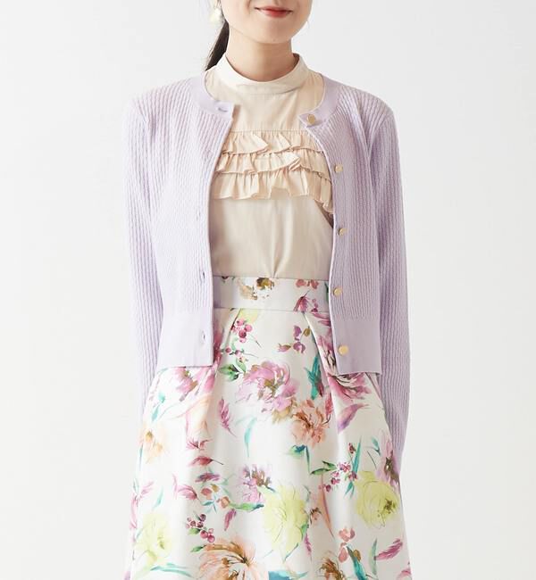 TIARA「ラインフリルブラウス」|シャツ・ブラウス|アイボリー