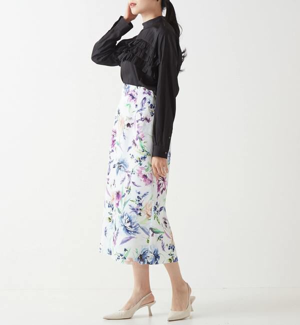 TIARA「ラインフリルブラウス」|シャツ・ブラウス|