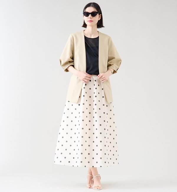 TIARA「パフスリーブジャケット」|ノーカラージャケット|