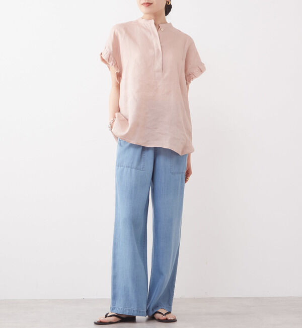 Liesse「リネンフリルスリーブブラウス」|シャツ・ブラウス|