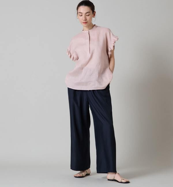 Liesse「リネンフリルスリーブブラウス」|シャツ・ブラウス|