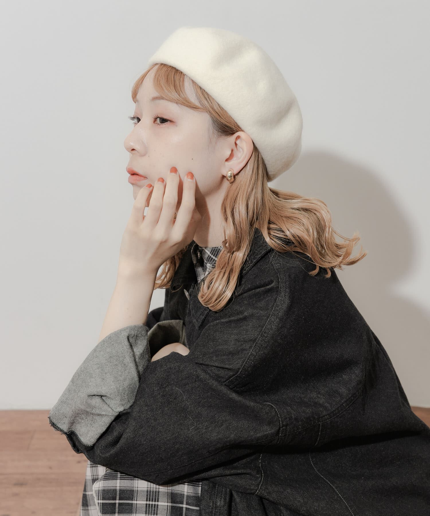 SMELLY「シンプルバスクベレー」|ハンチング・ベレー帽|