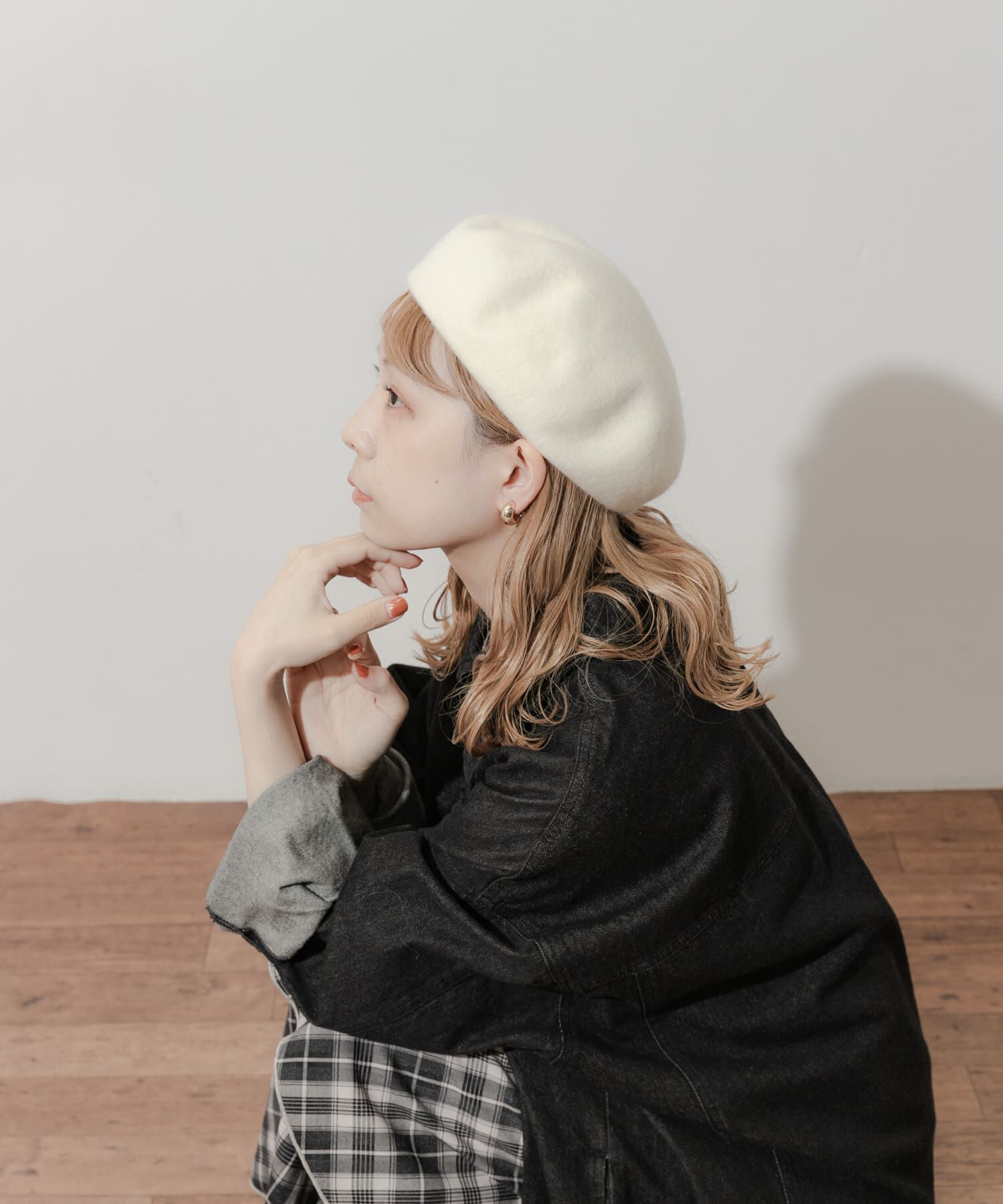 SMELLY「シンプルバスクベレー」|ハンチング・ベレー帽|