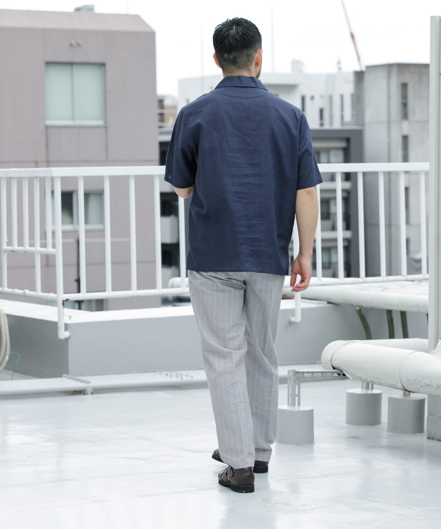 URBAN RESEARCH ROSSO「『WEB限定』綿麻ストライプリラックステーパードパンツ」|その他|