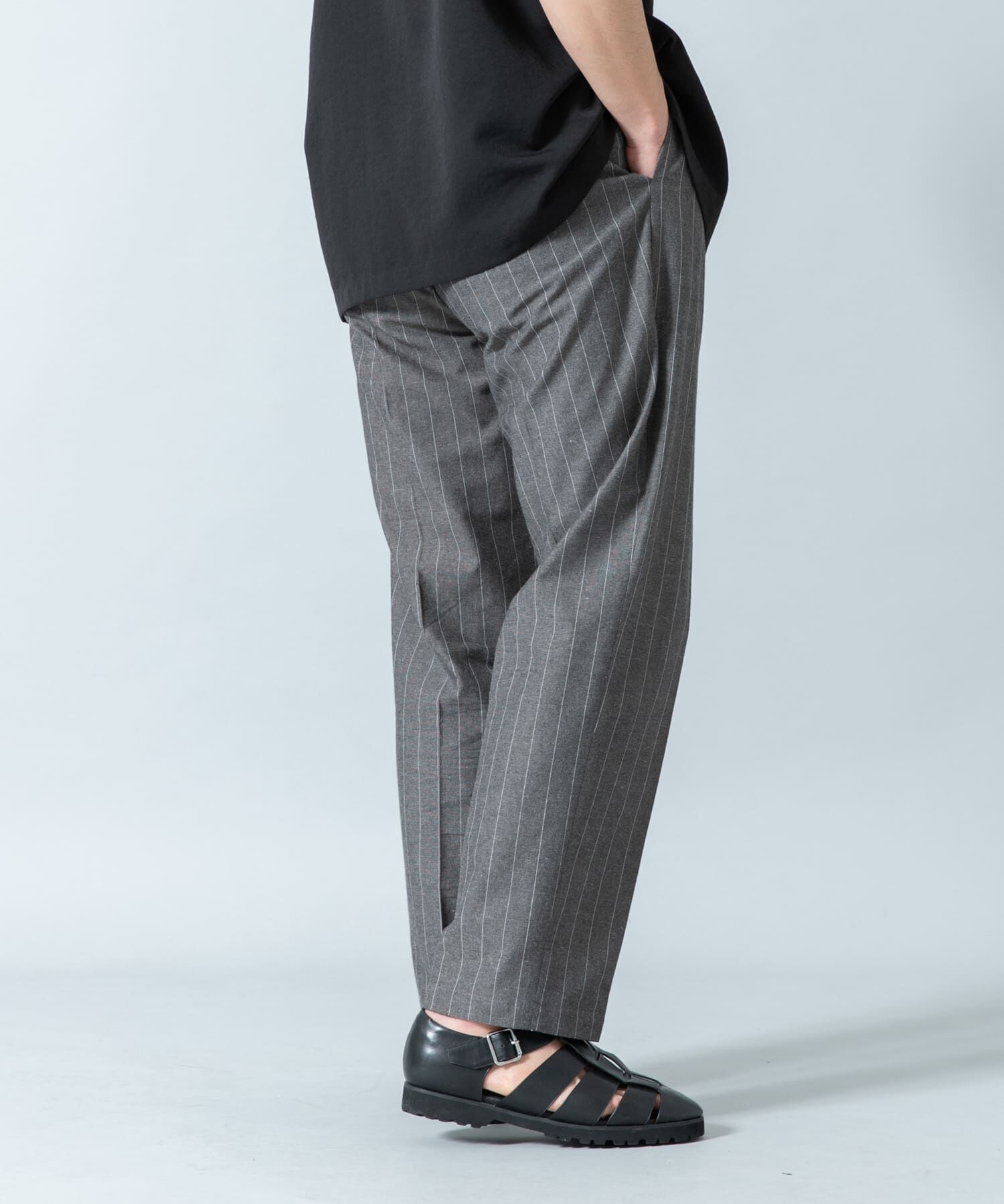 URBAN RESEARCH ROSSO「『WEB限定』綿麻ストライプリラックステーパードパンツ」|その他|