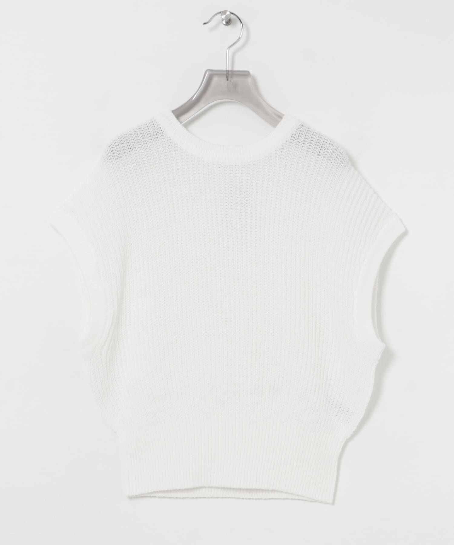 URBAN RESEARCH「ペーパーヤーンフレンチスリーブニット」|ベスト・ジレ|