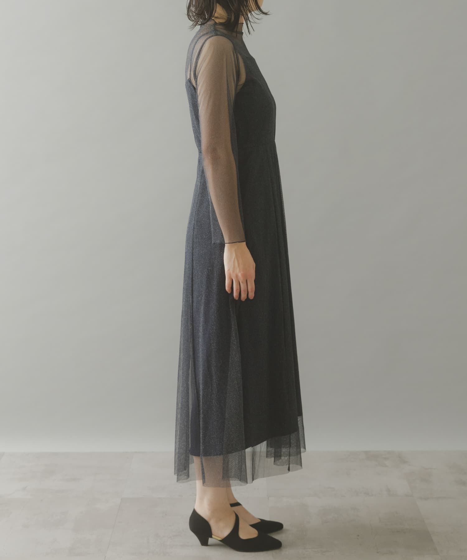 URBAN RESEARCH ROSSO「kaene　ラメチュールメローワンピース」|ワンピース|